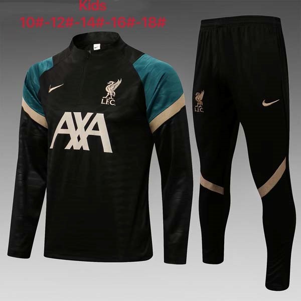 Niño Sudadera De Training Liverpool 2022 Negro Verde